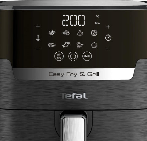 Tefal Fry & Grill EY5058 Power 2in1 Heißluftfritteuse, 1400 Watt | 4,2 L, Air Fryer + Digitales Rezeptheft & Ingenio Pfannenwender
