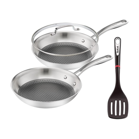 Tefal Pfannenset Eternal Mesh 24 28cm + Jamie Oliver Glasdeckel - techniktrends