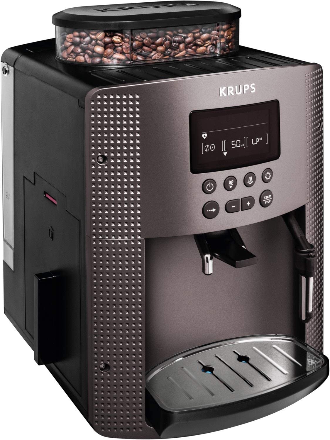 Krups EA815P Essential 1450W Kaffeevollautomat mit Milchaufschäumdüse