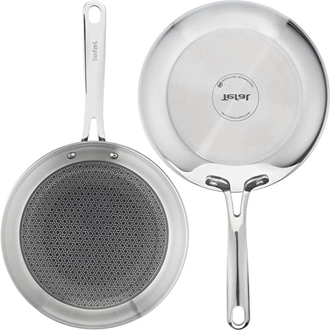 Tefal Pfannenset Eternal Mesh Edelstahl kratzfest 24 28cm + Pfannenwender - techniktrends